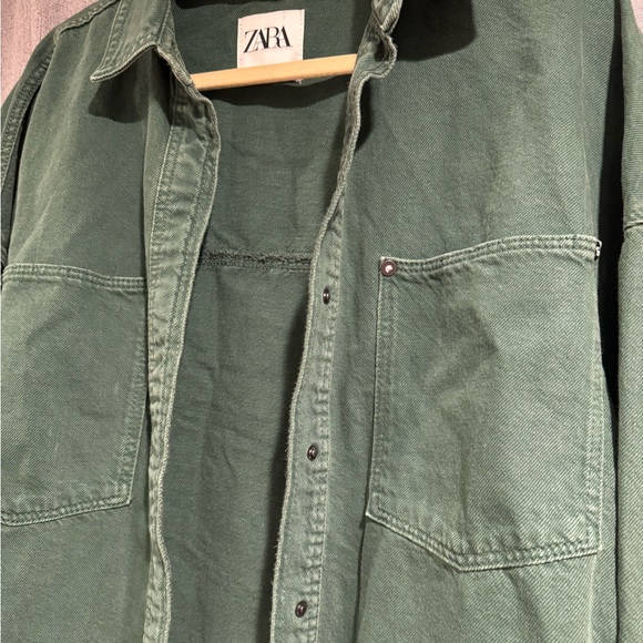 Zara Green Jean Jacket - Picture 2 of 5